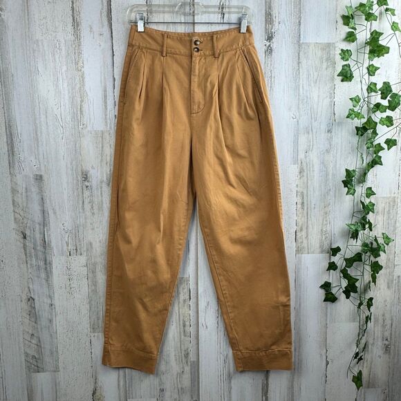 Madewell Pleated Taper Wide-Leg Pants size 2 - Picture 4 of 12